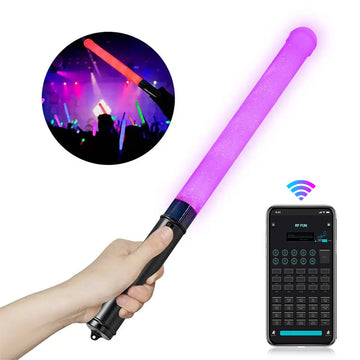 APP Control LED Lightsticks for Wedding, Birthday Party, Aniversary, Bar Club (200 PCS +1 Mini APP Transmitter)